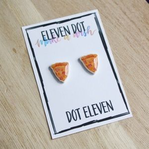 Pineapple Ham Pizza Pie Slice Watercolor Food Stud